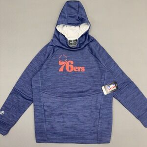 Holloway Youth Philadelphia‎ 76ers Blue Hoodie NBA Basketball NWT Size L